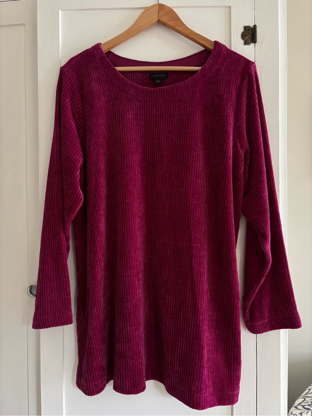 J Jill Raspberry Chenille Tunic NWOT
